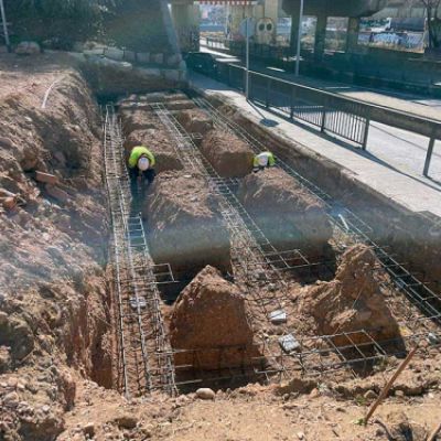 Cimentación y forjado de terreno